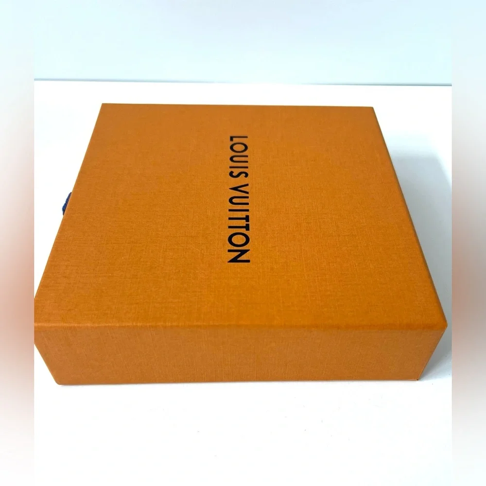 Louis Vuitton Signature Orange Sliding Gift Box, Size 6.75 x 6.75 x 1.75 in